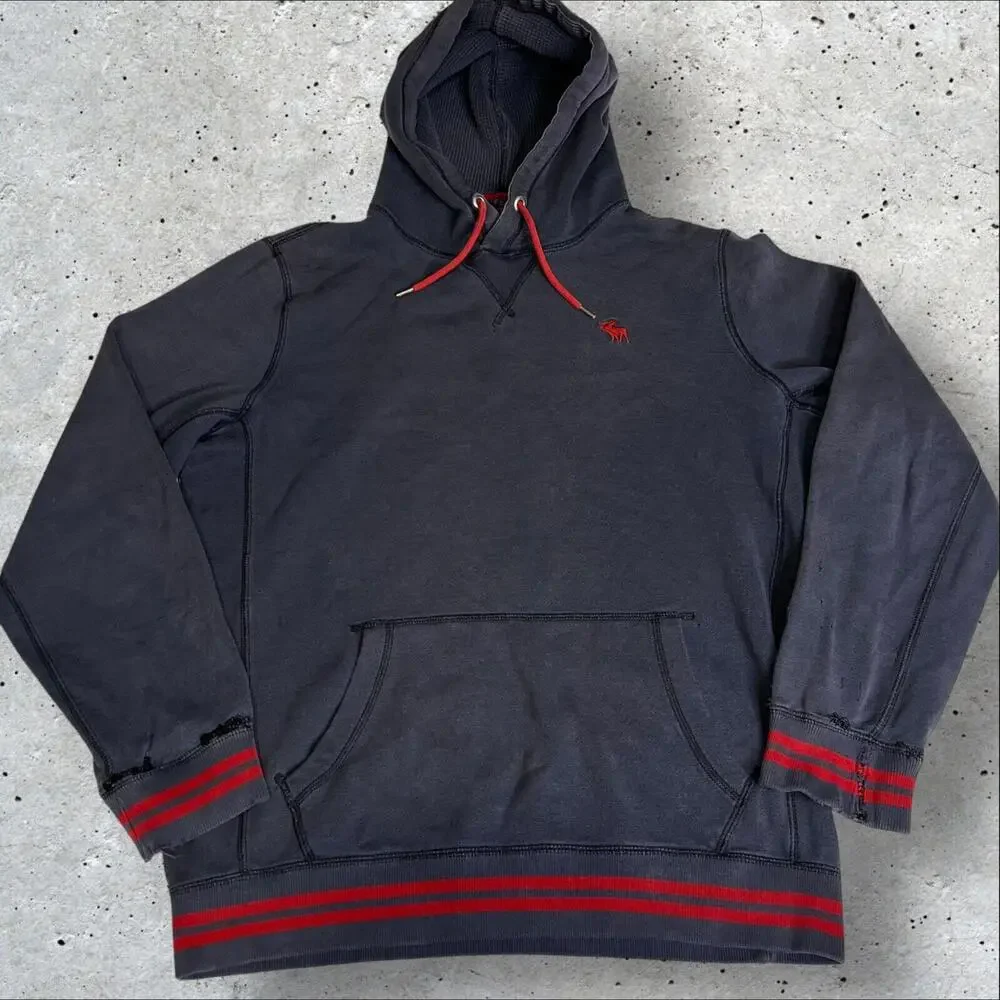 Vintage Abercrombie‎ & Fitch Distressed Pullover Hoodie Men's Size S